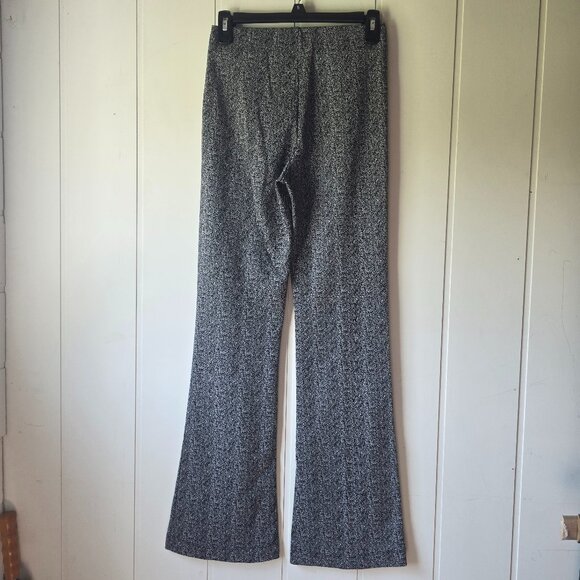 Size SM SO Pull‎ on Flare Zip Fly Marbled Black and White Polyester/Rayon Pants - Picture 1 of 4